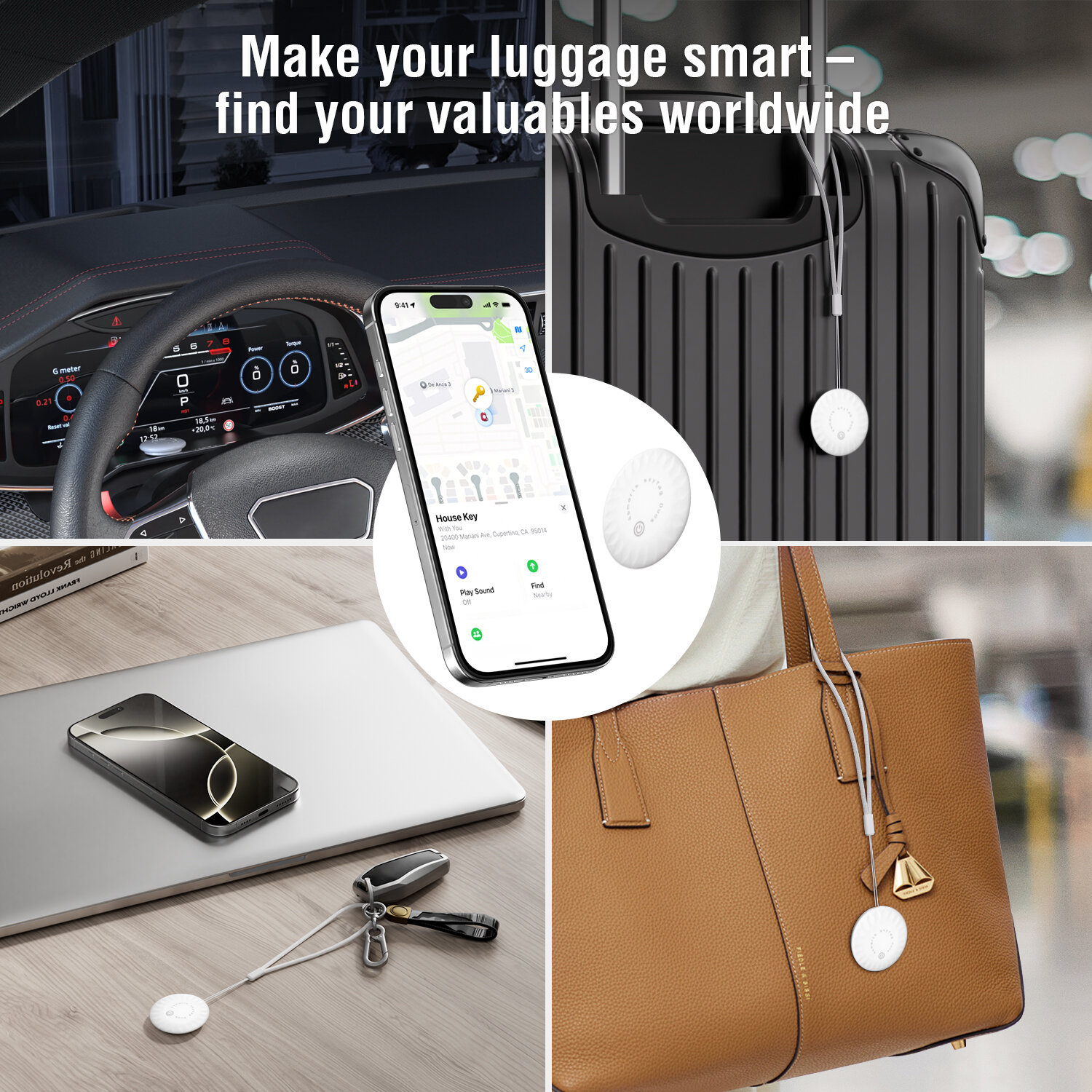 4smarts Skytag Duos Bluetooth Tracker 2-Pack Wit afbeelding 3