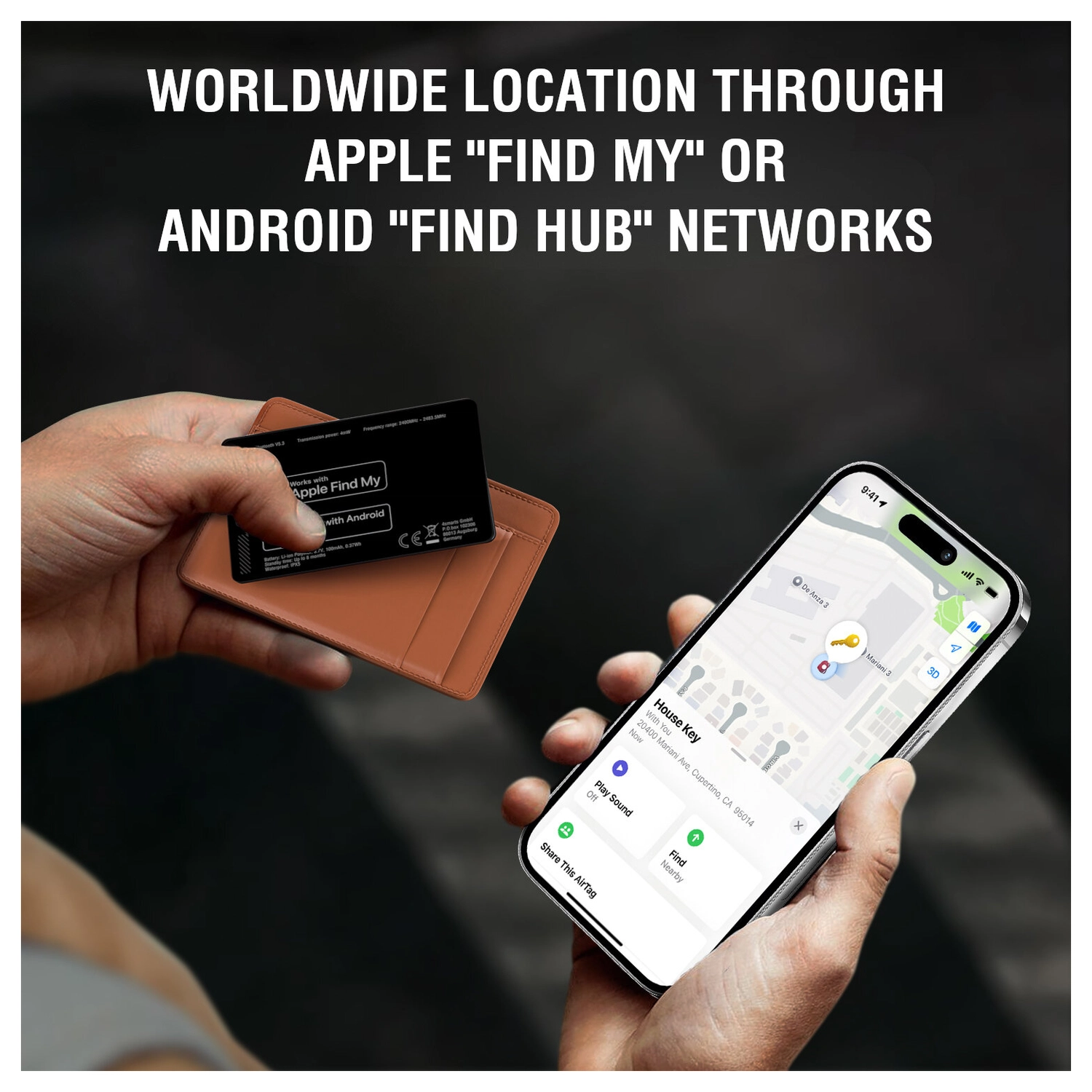 4smarts SkyTag Oplaadbare Bluetooth Tracker Pasje voor Portemonnee Zwart afbeelding 10