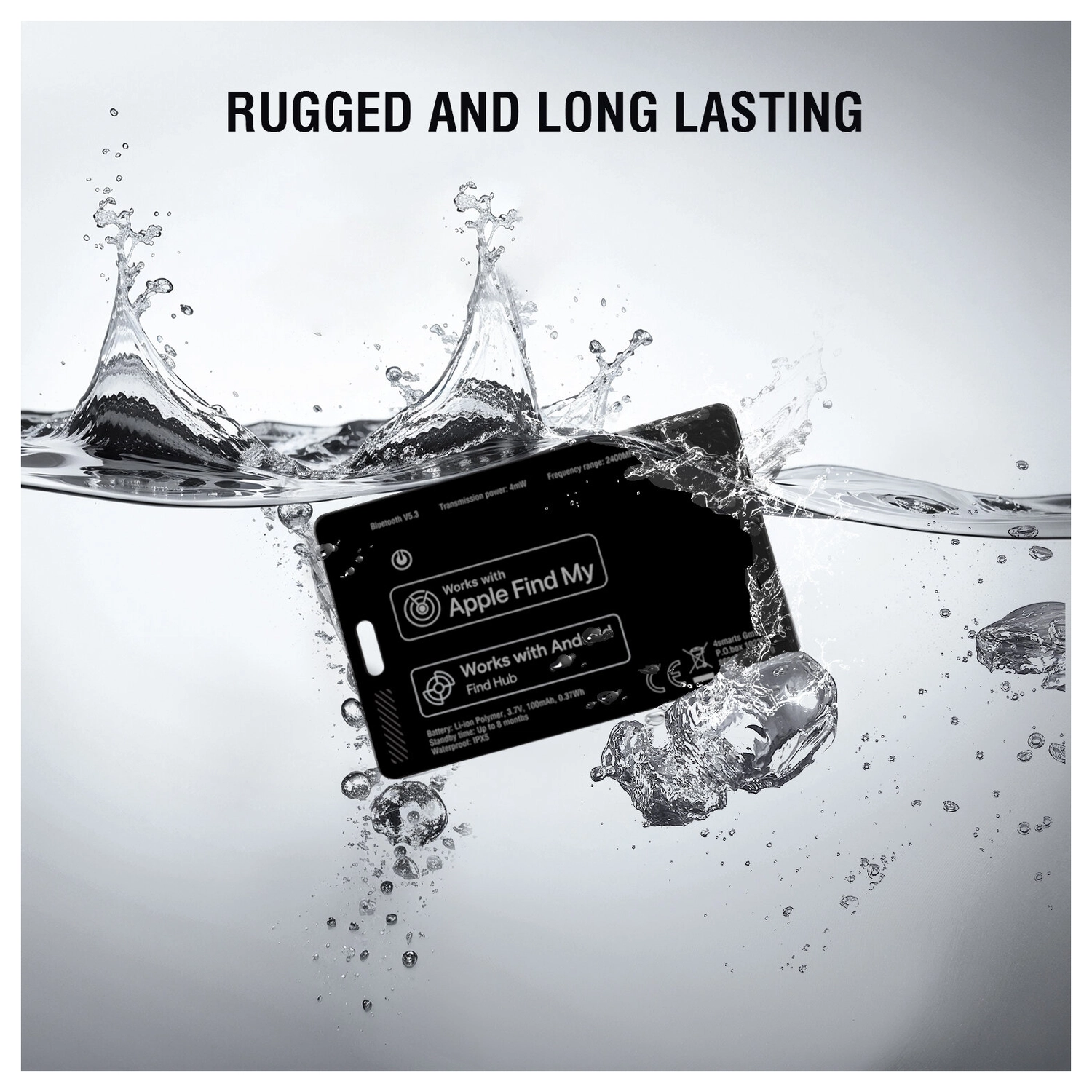 4smarts SkyTag Oplaadbare Bluetooth Tracker Pasje voor Portemonnee Zwart afbeelding 11