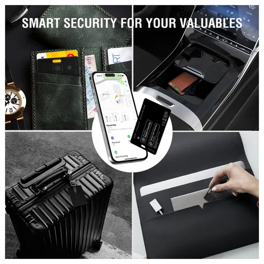 4smarts SkyTag Oplaadbare Bluetooth Tracker Pasje voor Portemonnee Zwart afbeelding 6