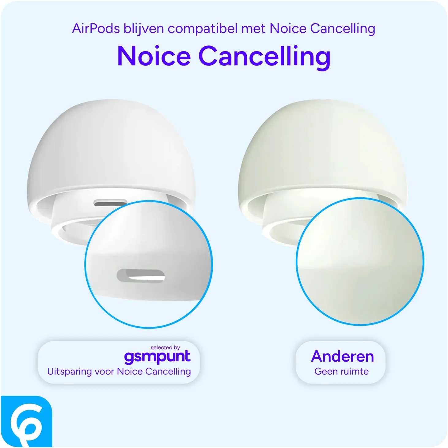 3 Pack AirPods Pro (1e & 2e Generatie) Siliconen Dopjes Tips S / M / L afbeelding 6