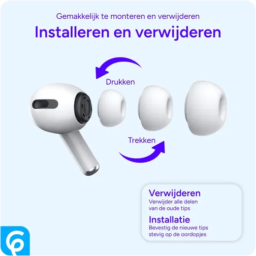 3 Pack AirPods Pro (1e & 2e Generatie) Siliconen Dopjes Tips S / M / L afbeelding 5