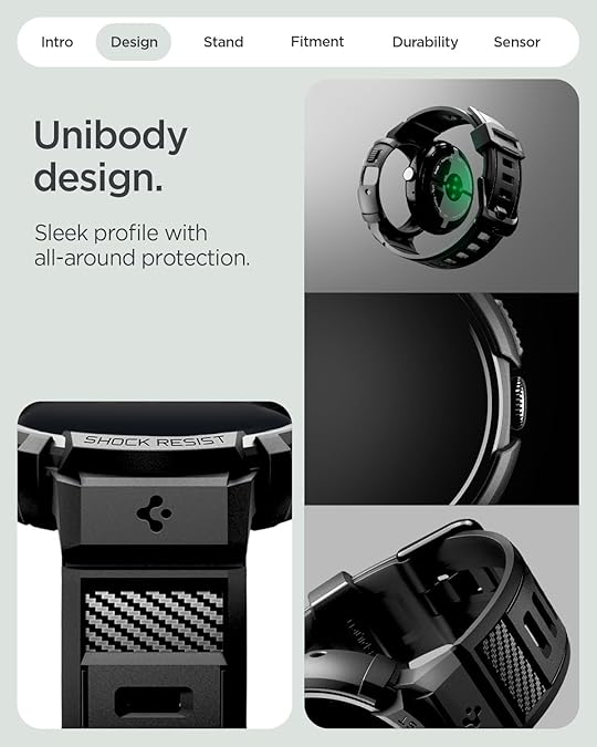 Spigen Rugged Armor Pro - Pixel Watch 4 45MM Hoesje Zwart + Oplaad Standaard afbeelding 6