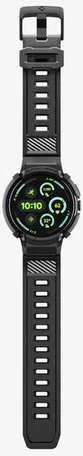 Spigen Rugged Armor Pro - Pixel Watch 4 45MM Hoesje Zwart + Oplaad Standaard afbeelding 9