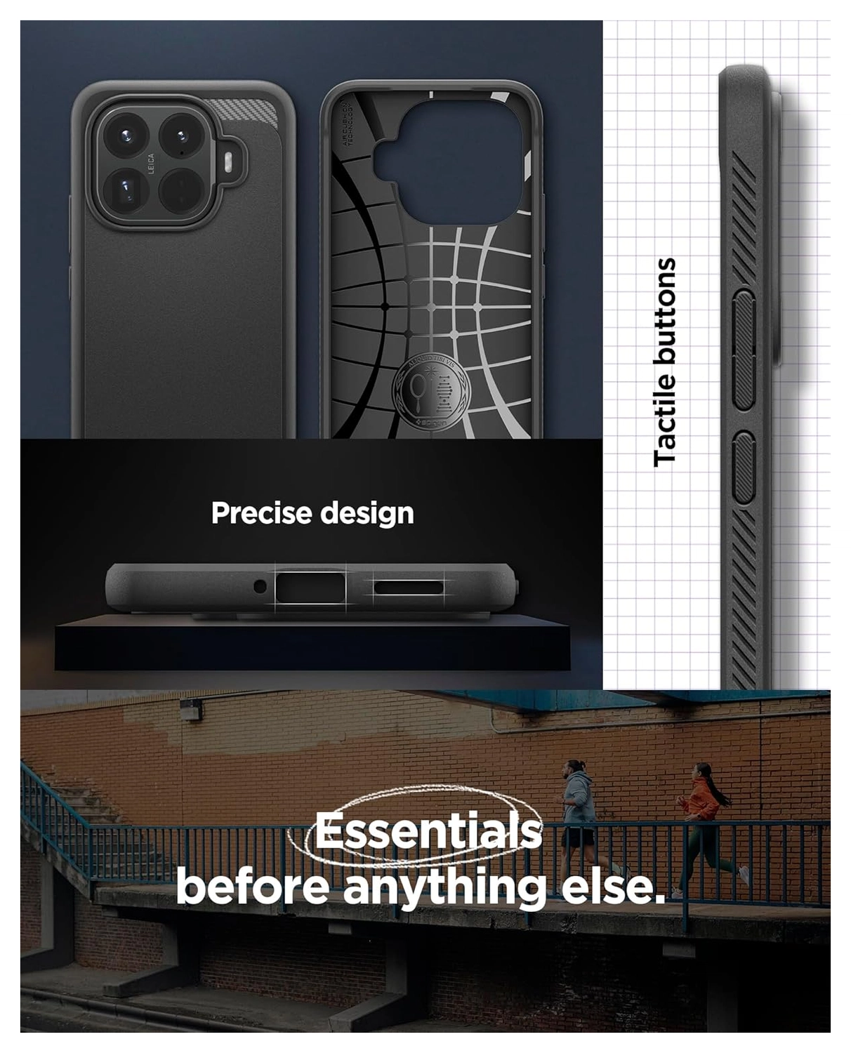 Spigen Rugged Armor Xiaomi 15T Pro Hoesje Back Cover Matte Zwart afbeelding 6