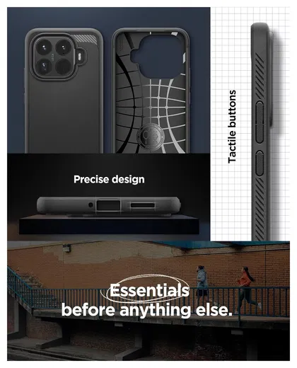 Spigen Rugged Armor Xiaomi 15T Pro Hoesje Back Cover Matte Zwart afbeelding 6