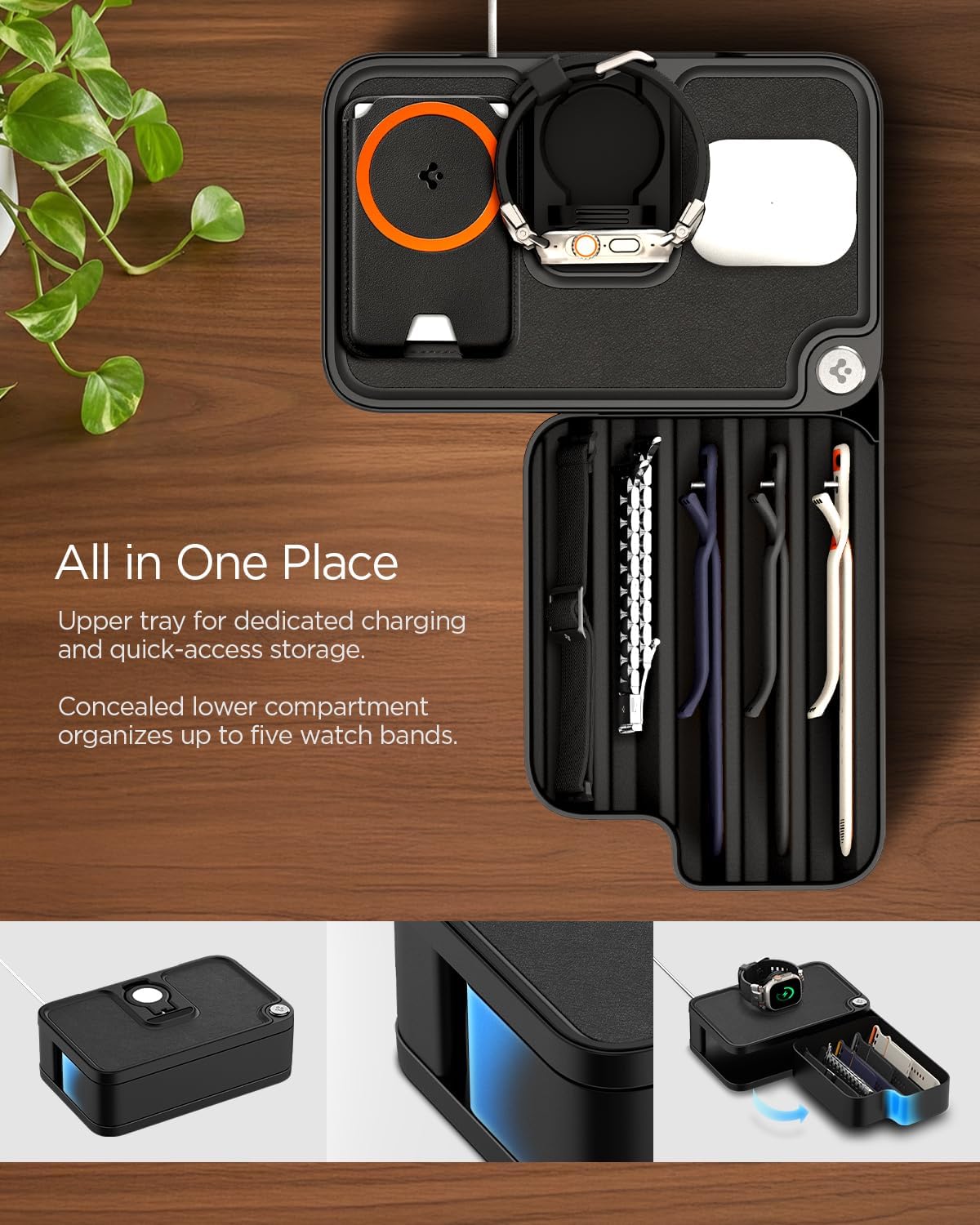 Spigen Apple Watch & Band Organizer S340 Zwart afbeelding 5