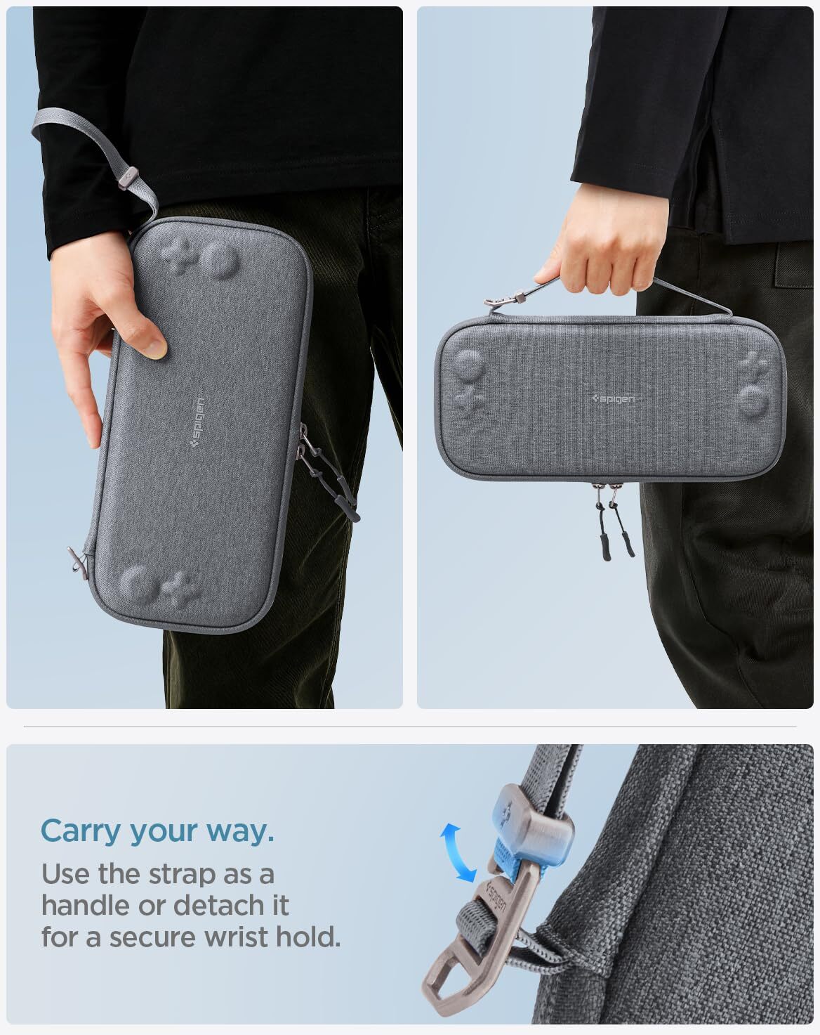 Spigen Klasden 2 Nintendo Switch 2 Opberghoes Game Card Organizer Grijs afbeelding 7