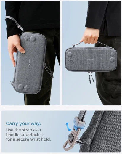 Spigen Klasden 2 Nintendo Switch 2 Opberghoes Game Card Organizer Grijs afbeelding 7