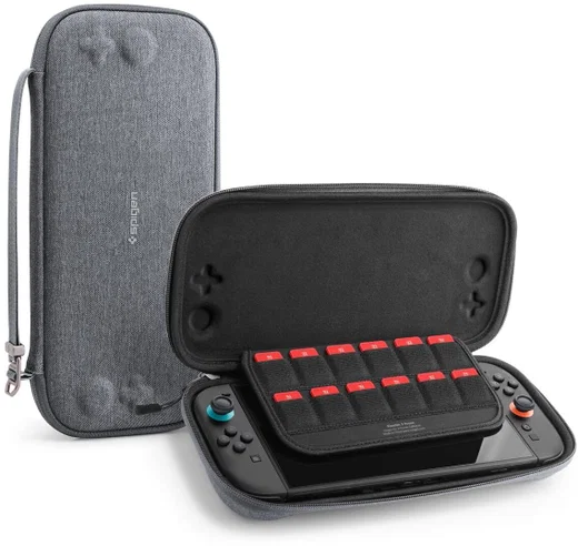 Spigen Klasden 2 Nintendo Switch 2 Opberghoes Game Card Organizer Grijs afbeelding 1