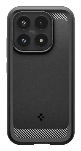 Spigen Rugged Armor Xiaomi 17 Hoesje Back Cover Matte Zwart afbeelding 2