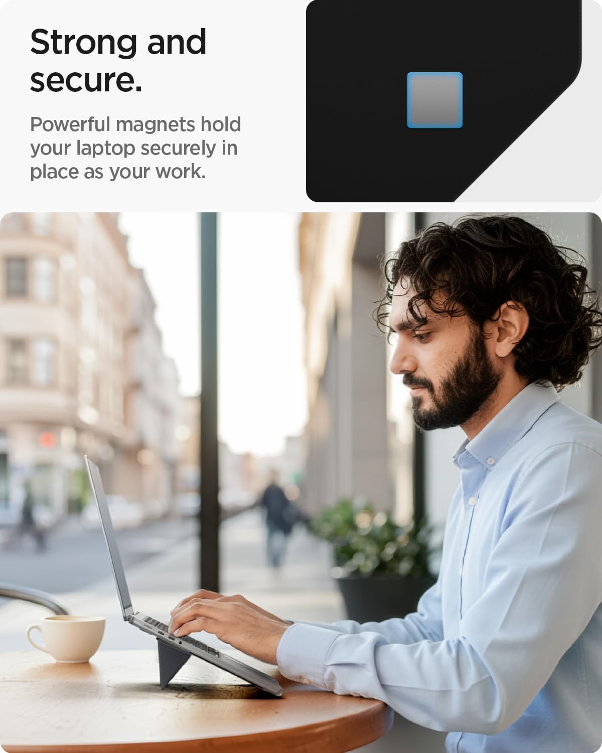 Spigen Slimfold Vouwbare Laptop en Tablet Standaard LD201-S3 Zwart afbeelding 7