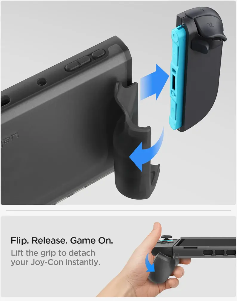 Spigen Nintendo Switch 2 Case Ultra Hybrid Frost Back Cover Zwart afbeelding 6