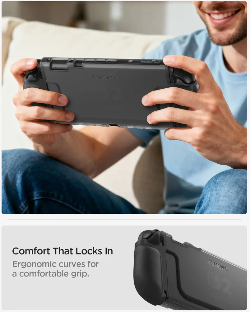Spigen Nintendo Switch 2 Case Ultra Hybrid Frost Back Cover Zwart afbeelding 5