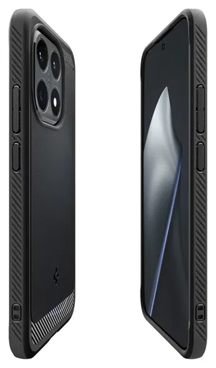 Spigen Rugged Armor Xiaomi 15T Hoesje Back Cover Matte Zwart afbeelding 2