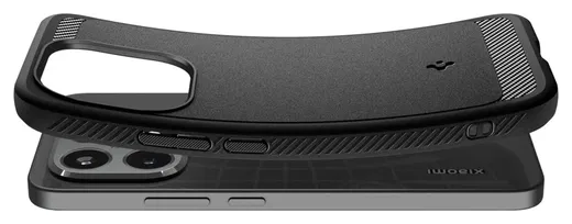 Spigen Rugged Armor Xiaomi 15T Hoesje Back Cover Matte Zwart afbeelding 5