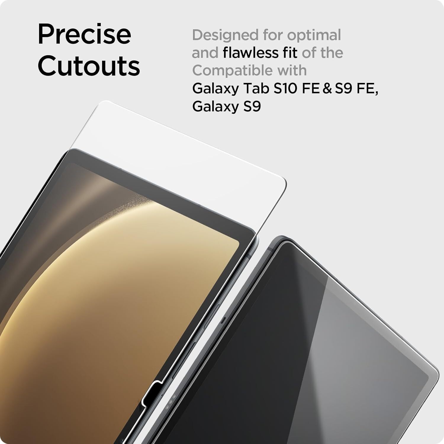 Spigen Glas.tR Slim Samsung Galaxy Tab S10 FE / S9 FE Protector Tempered Glass afbeelding 8