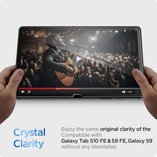Spigen Glas.tR Slim Samsung Galaxy Tab S10 FE / S9 FE Protector Tempered Glass afbeelding 5