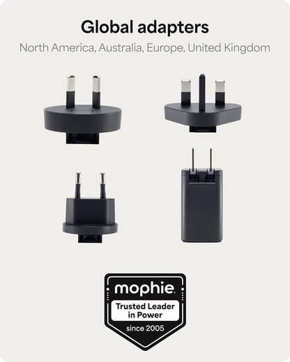 mophie Speedport 40W Wereldstekker USB-C Oplader GaN Zwart afbeelding 2