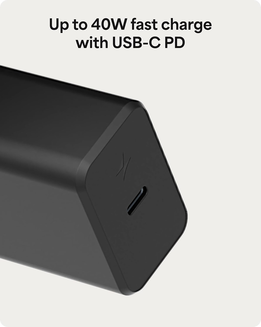 mophie Speedport 40W Wereldstekker USB-C Oplader GaN Zwart afbeelding 5