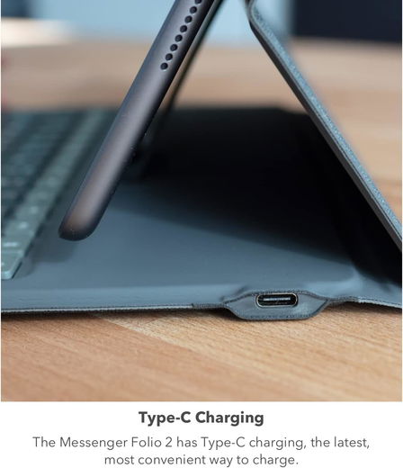 ZAGG Messenger Folio 2 Apple iPad 10.2 / 10.5 Hoes Keyboard AZERTY Zwart afbeelding 4