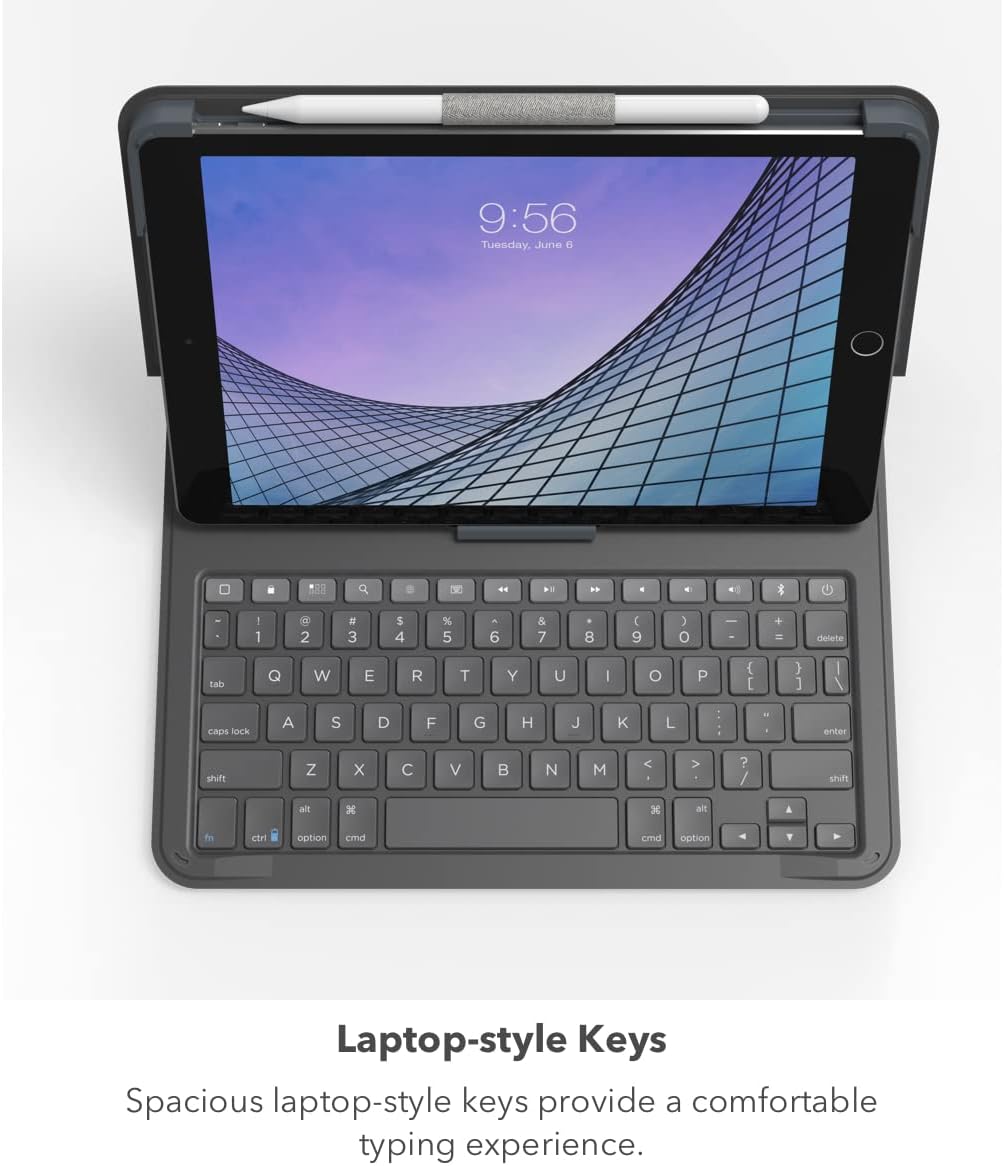 ZAGG Messenger Folio 2 Apple iPad 10.2 / 10.5 Hoes Keyboard AZERTY Zwart afbeelding 2