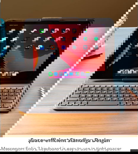 ZAGG Messenger Folio 2 Apple iPad 10.2 / 10.5 Hoes Keyboard AZERTY Zwart afbeelding 3