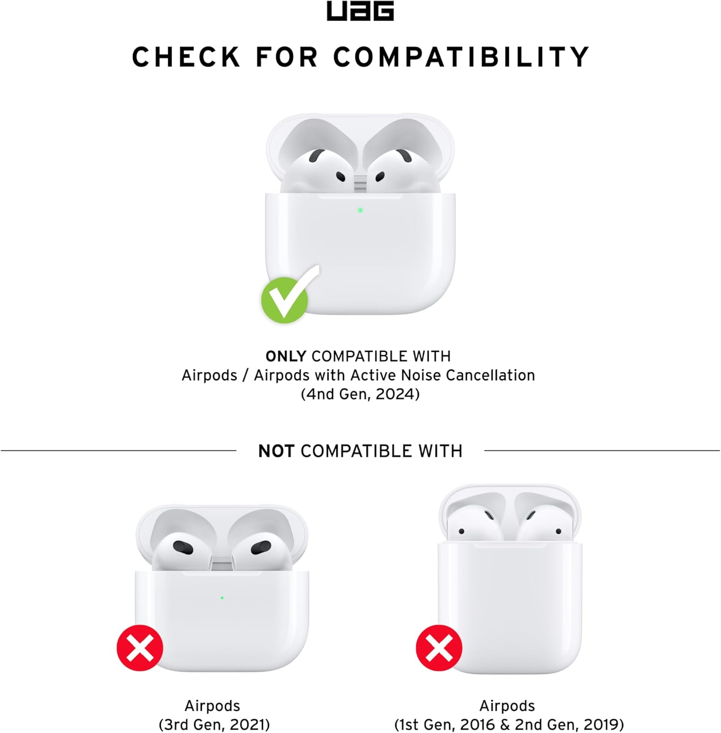 UAG Scout Apple AirPods 4 Hoesje Magnetisch Zwart afbeelding 6