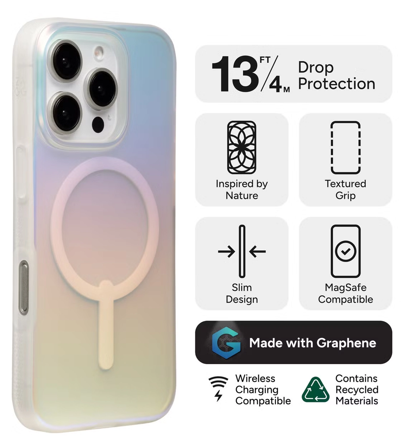ZAGG Milan Snap Apple iPhone 16 Pro Hoesje MagSafe Back Cover Regenboog afbeelding 11
