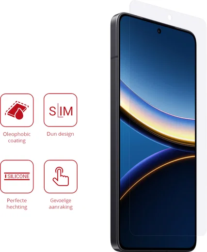 Rosso Xiaomi Poco F7 Pro Screen Protector Case Friendly Folie Duo Pack afbeelding 2