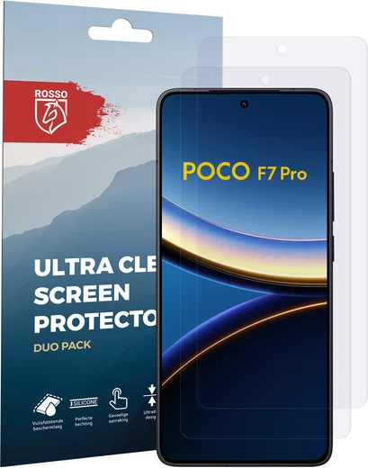 Rosso Xiaomi Poco F7 Pro Screen Protector Case Friendly Folie Duo Pack afbeelding 9