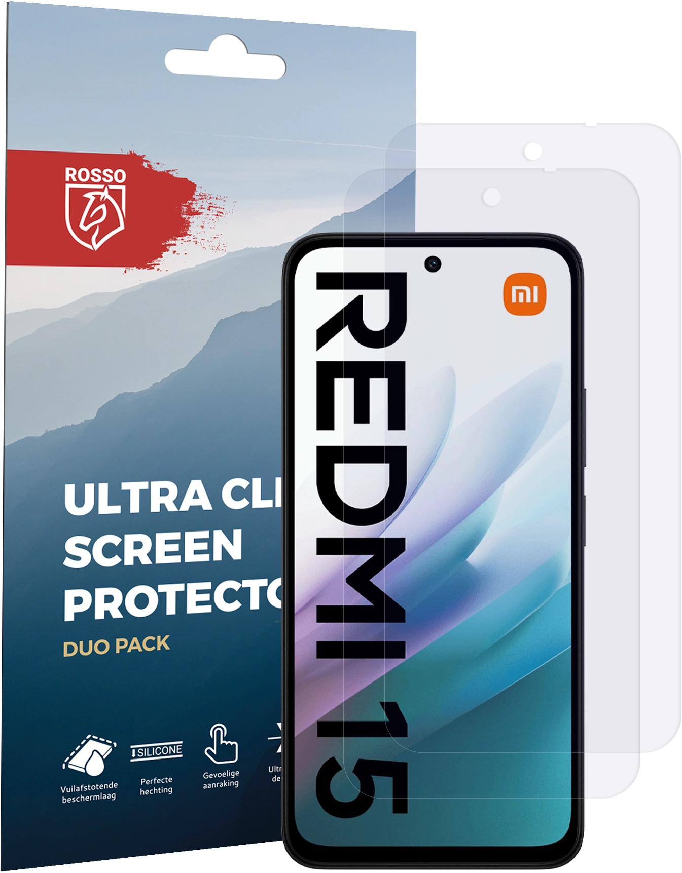 Rosso Xiaomi Redmi 15 (4G) Screen Protector Case Friendly Folie Duo Pack afbeelding 8