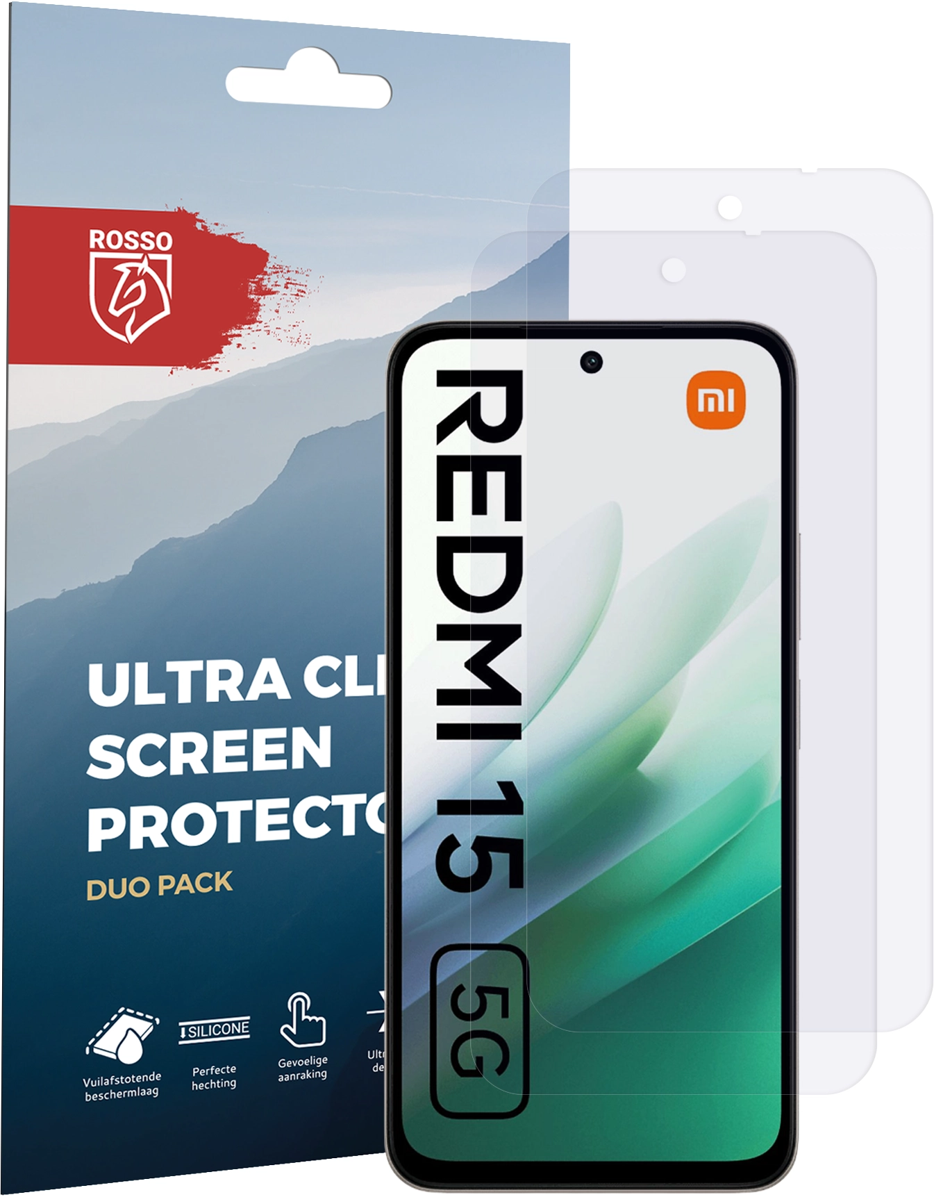 Rosso Xiaomi Redmi 15 (5G) Screen Protector Case Friendly Folie Duo Pack afbeelding 9