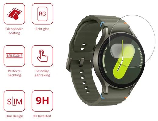 Rosso - Samsung Galaxy Watch 7 40MM 9H Tempered Glass Screen Protector afbeelding 2