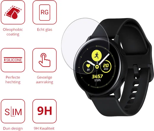 Rosso - Samsung Galaxy Watch Active 9H Tempered Glass Screen Protector afbeelding 2