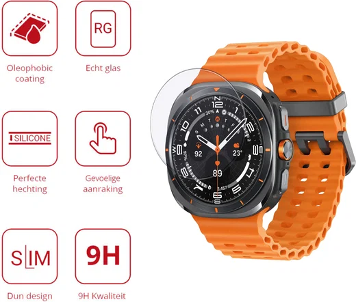 Rosso - Samsung Galaxy Watch Ultra 9H Tempered Glass Screen Protector afbeelding 2