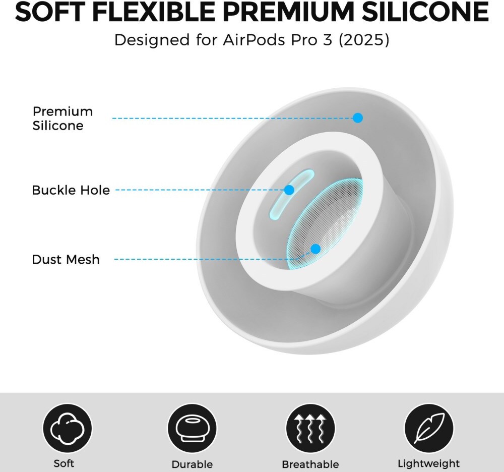3 Pack AirPods Pro 3 Siliconen Dopjes Tips Small / Medium / Large afbeelding 2