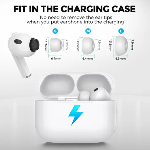 3 Pack AirPods Pro 3 Siliconen Dopjes Tips Small / Medium / Large afbeelding 6