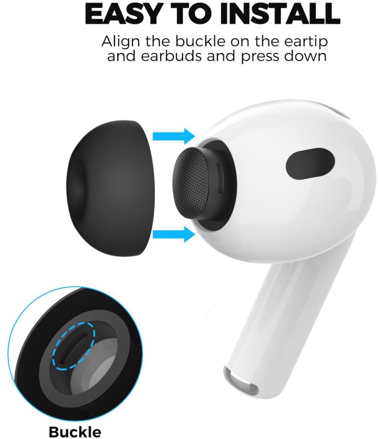 3 Pack AirPods Pro 3 Siliconen Dopjes Tips Small / Medium / Large afbeelding 5