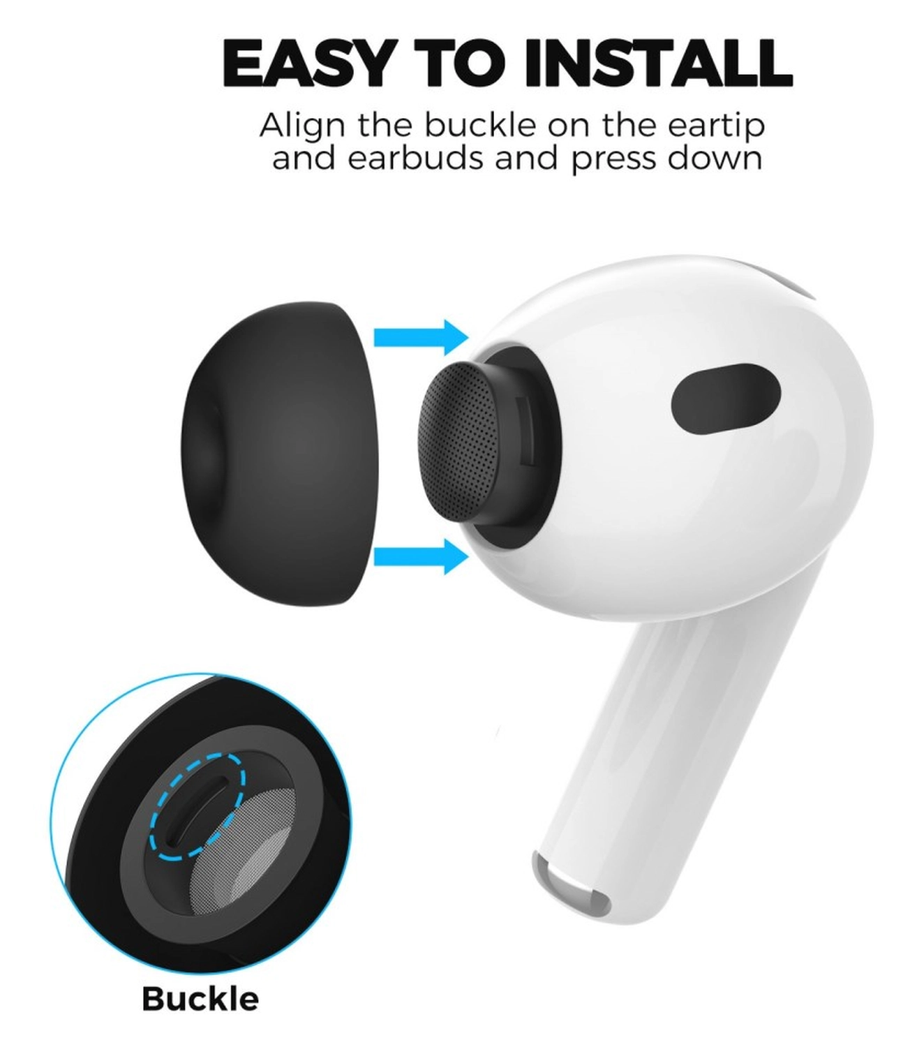 2 Pack AirPods Pro 3 (3e Generatie) Siliconen Dopjes Tips Medium afbeelding 5