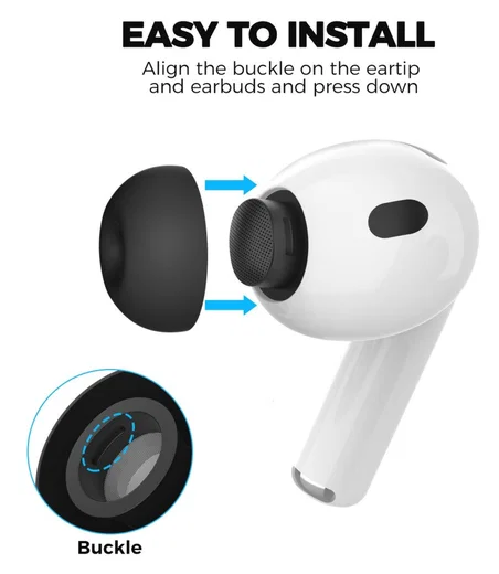 2 Pack AirPods Pro 3 (3e Generatie) Siliconen Dopjes Tips Medium afbeelding 5