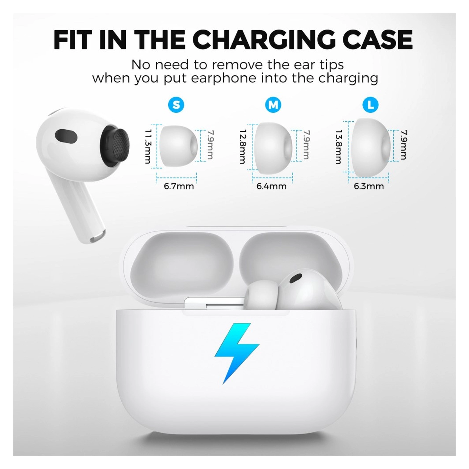 2 Pack AirPods Pro 3 (3e Generatie) Siliconen Dopjes Tips Medium afbeelding 6