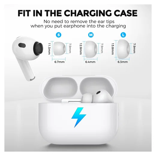 2 Pack AirPods Pro 3 (3e Generatie) Siliconen Dopjes Tips Medium afbeelding 6
