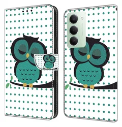 Xiaomi Redmi 15 (4G) Hoesje Portemonnee Book Case Uil Print afbeelding