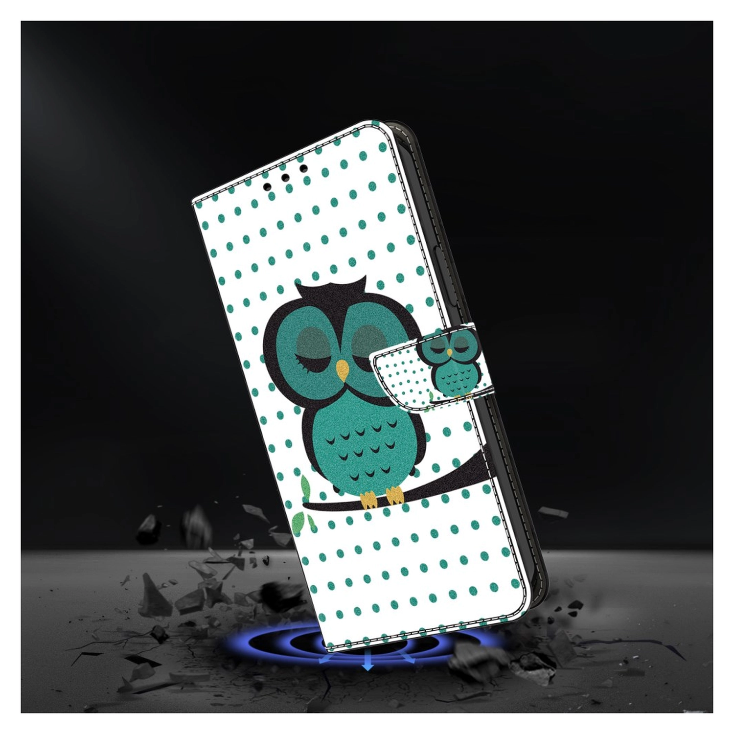 Xiaomi Redmi 15 (4G) Hoesje Portemonnee Book Case Uil Print afbeelding 4