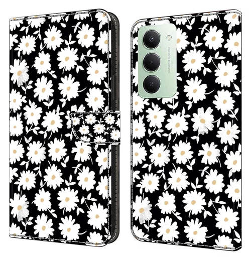 Xiaomi Redmi 15 (4G) Hoesje Portemonnee Book Case Bloem Print afbeelding 1