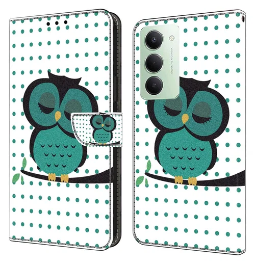 Xiaomi Redmi 15 (5G) Hoesje Portemonnee Book Case Uil Print afbeelding 1