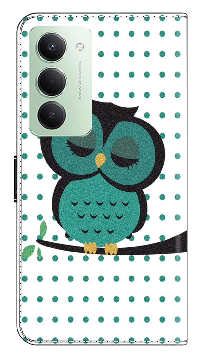 Xiaomi Redmi 15 (5G) Hoesje Portemonnee Book Case Uil Print afbeelding 6