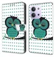 Xiaomi Redmi 15C Hoesje Portemonnee Book Case Uil Print