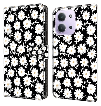 Xiaomi Redmi 15C Hoesje Portemonnee Book Case Bloem Print